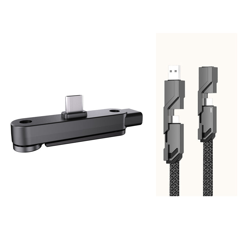 🔥Édition 2026 améliorée - Support de recharge rapide à deux parties avec câble🔥Adaptateur de recharge rapide avec support de téléphone pliable à 360°