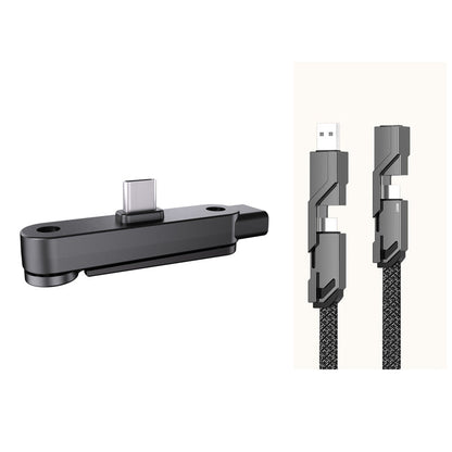 🔥Édition 2026 améliorée - Support de recharge rapide à deux parties avec câble🔥Adaptateur de recharge rapide avec support de téléphone pliable à 360°