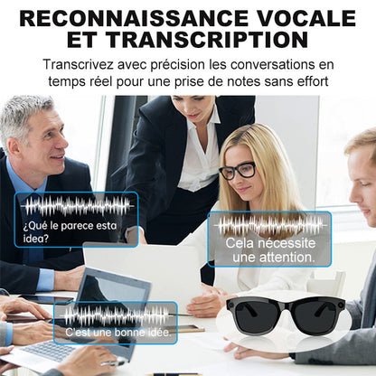 💐 PROMO EXCEPTIONNELLE -50% ! Lunettes Caméra IA 4K – Ultra Grand-Angle Anti-Vibration, Traduction IA, Oreilles Libres 🌿🎙️【Offre Limitée】