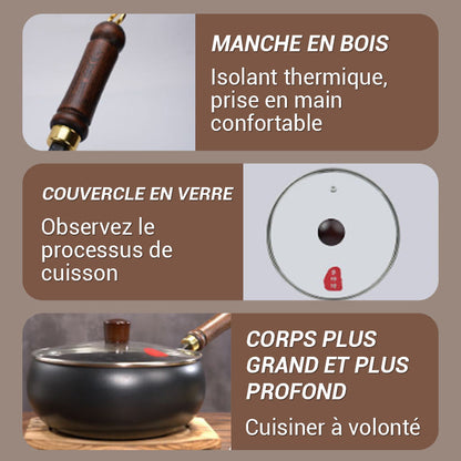 🍳🔥 PROMO EXCEPTIONNELLE 50% ! Poêle en Fonte Série Noire Ultralégère 1.2kg – Antiadhésive Naturelle, Cuisson Sain, Garantie 3 Ans, Écologique 🌿