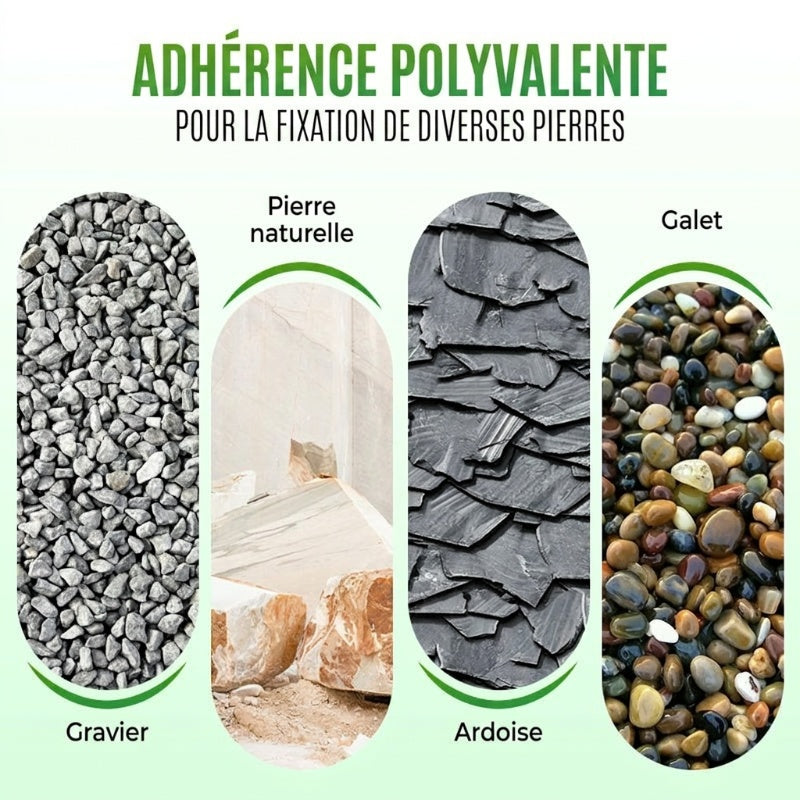 🌿 En direct de l'usine 🌿 Colle pour pierres paysagères — Séchage rapide, transparente et imperméable — ⏳ Offre à durée limitée ⏰