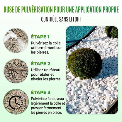 🌿 En direct de l'usine 🌿 Colle pour pierres paysagères — Séchage rapide, transparente et imperméable — ⏳ Offre à durée limitée ⏰