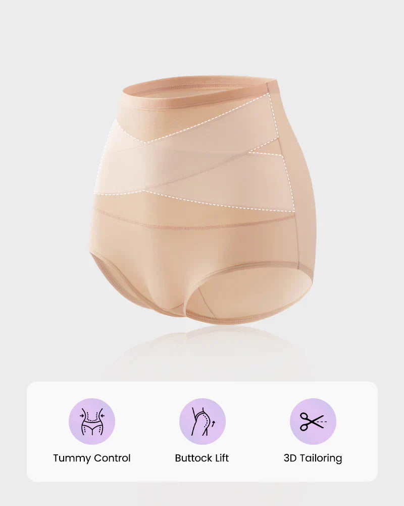 💕 Vente Limitée -50% 💕Culottes Grande Taille à Taille Haute avec Contrôle du Ventre en Croisé