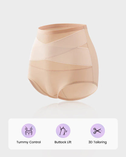 💕 Vente Limitée -50% 💕Culottes Grande Taille à Taille Haute avec Contrôle du Ventre en Croisé