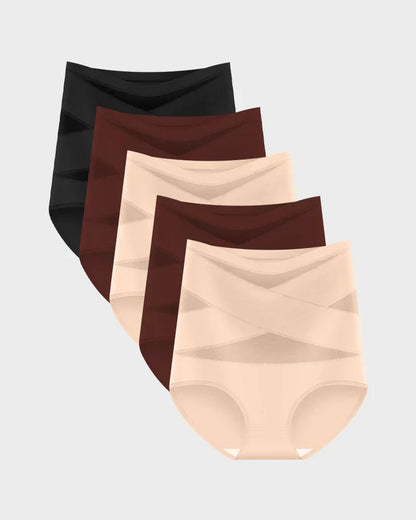 💕 Vente Limitée -50% 💕Culottes Grande Taille à Taille Haute avec Contrôle du Ventre en Croisé