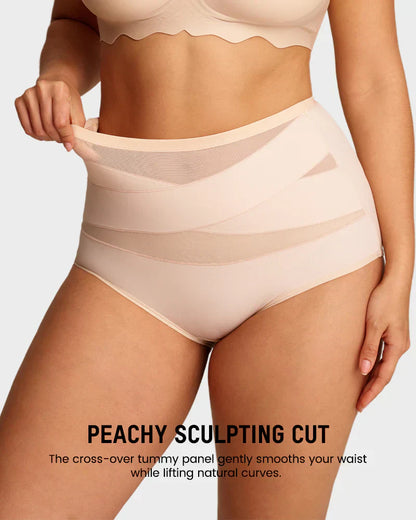 💕 Vente Limitée -50% 💕Culottes Grande Taille à Taille Haute avec Contrôle du Ventre en Croisé