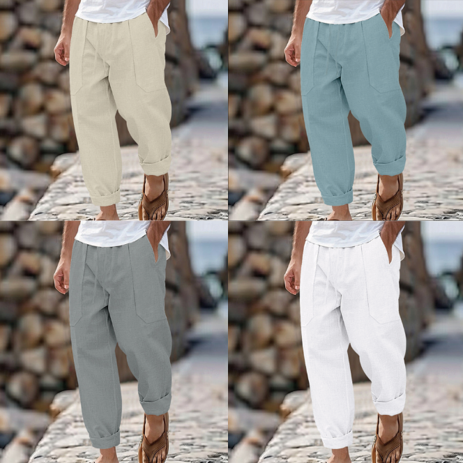 Pantalon pour homme à cordon de serrage, coupe ample et décontractée