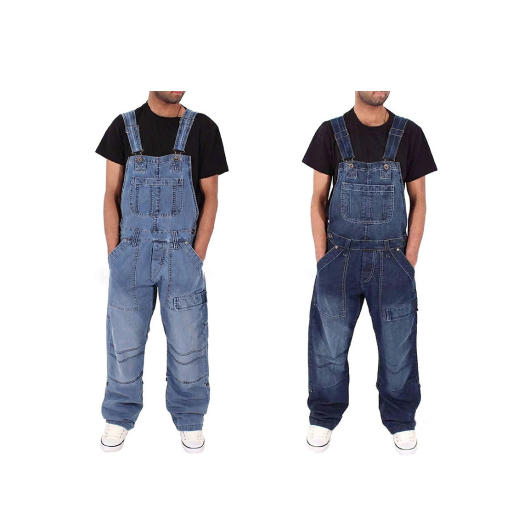Salopette en jean coupe classique pour homme