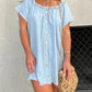 Robe en jean décontractée à manches courtes