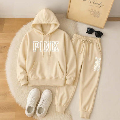 Ensemble unisexe composé d'un sweat à capuche oversize uni et d'un pantalon de jogging