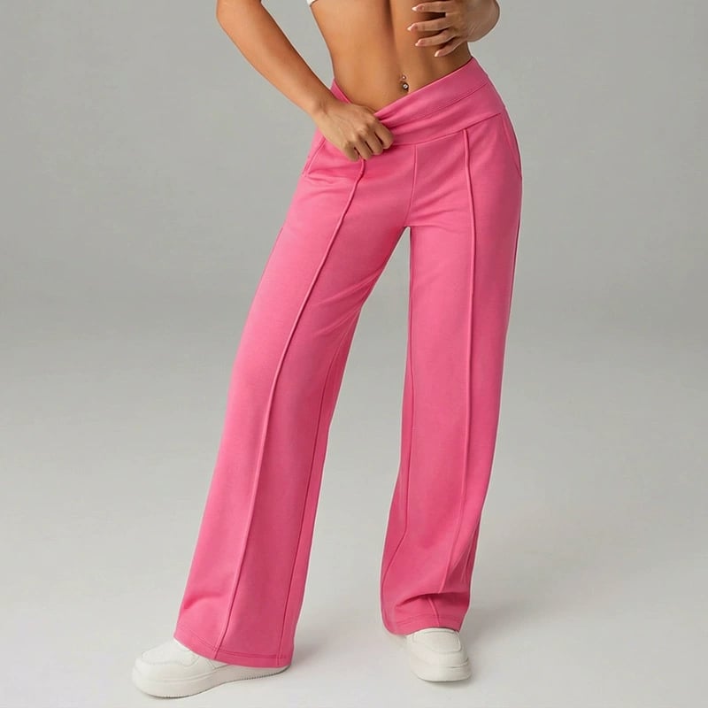 ⏰ 50% DE RÉDUCTION! 💫 Pantalon droit ample uni pour femme ❄️👖