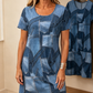 Robe décontractée pour femme à motif patchwork