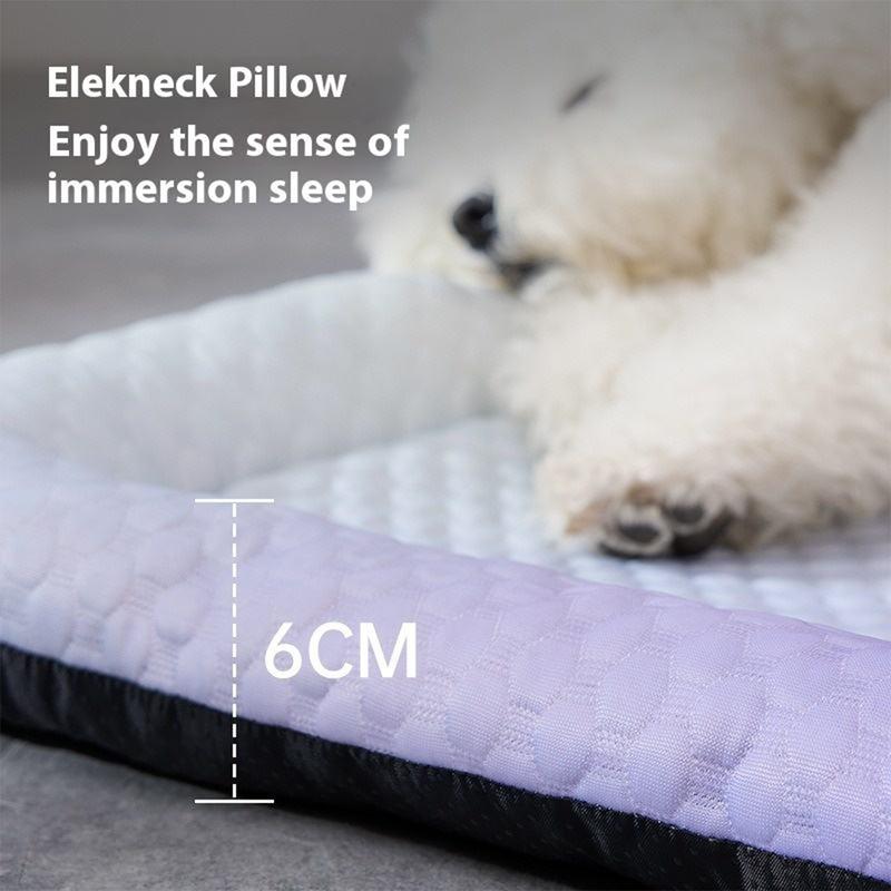 🐾Coussin rafraîchissant 3D pour chiens et chats – Nid doux en perles de gel, matelas à air pour été, tissu respirant, fraîcheur naturelle sans excès💤❄️