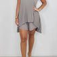 Tenues 2 pièces pour femmes : Top tunique plissé et short