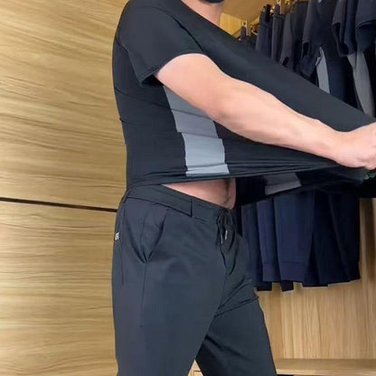💐50% DE RÉDUCTION – DERNIER JOUR ! T-shirt manches courtes extensible – Liberté de mouvement totale 🧘‍♂️✨【Dernière Chance】