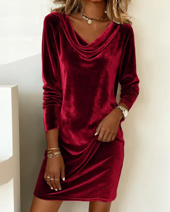 🎅Achetez 2 livraison gratuite🎁 Robe ample en velours pour femmes