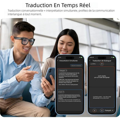 💐 PROMO EXCEPTIONNELLE -50% ! Lunettes Caméra IA 4K – Ultra Grand-Angle Anti-Vibration, Traduction IA, Oreilles Libres 🌿🎙️【Offre Limitée】