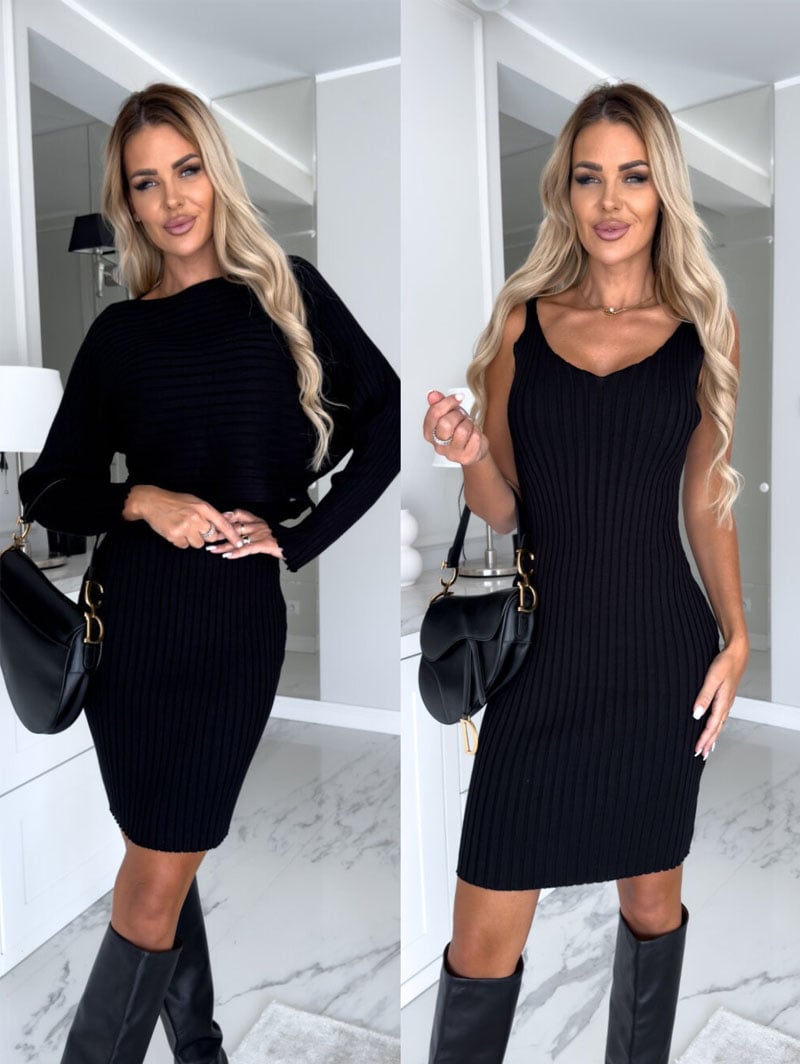 💥💥Ensemble pull en tricot et robe caraco🔥