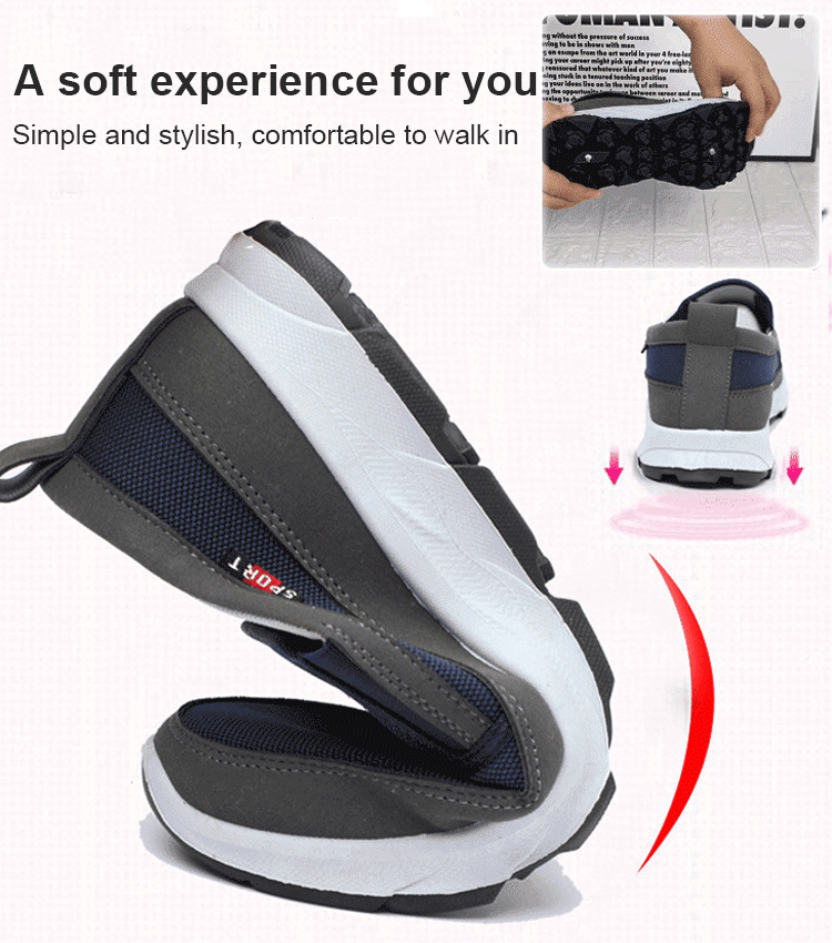 Mocassins antidérapants en tissu pour homme