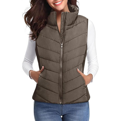👚 50% DE RÉDUCTION ! ✨ Gilet Matelassé Sans Manches Femme - Léger & Confortable, Parfait pour les Tenues Décontractées ou Élégantes 💫