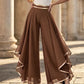 👖 55% DE RÉDUCTION LIMITÉE ! ✨ Pantalon large pour femme – Fluide, passepoil doré, élégant, polyvalent 🍂