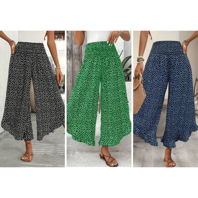 🔥 50 % de réduction aujourd'hui ! Pantalon ample à taille haute pour femme – Amincissant, confortable et chic