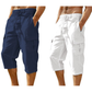 ⏰ -50% – Pour une durée limitée !👖Pantalon capri cargo en lin mélangé pour homme🌬️ Léger, respirant et conçu pour le confort