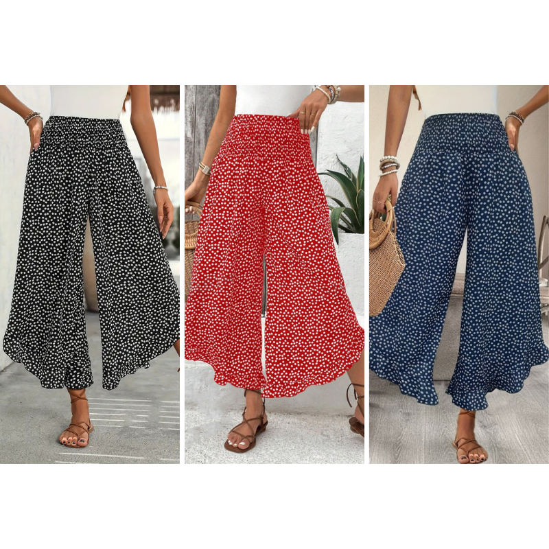 🔥 50 % de réduction aujourd'hui ! Pantalon ample à taille haute pour femme – Amincissant, confortable et chic