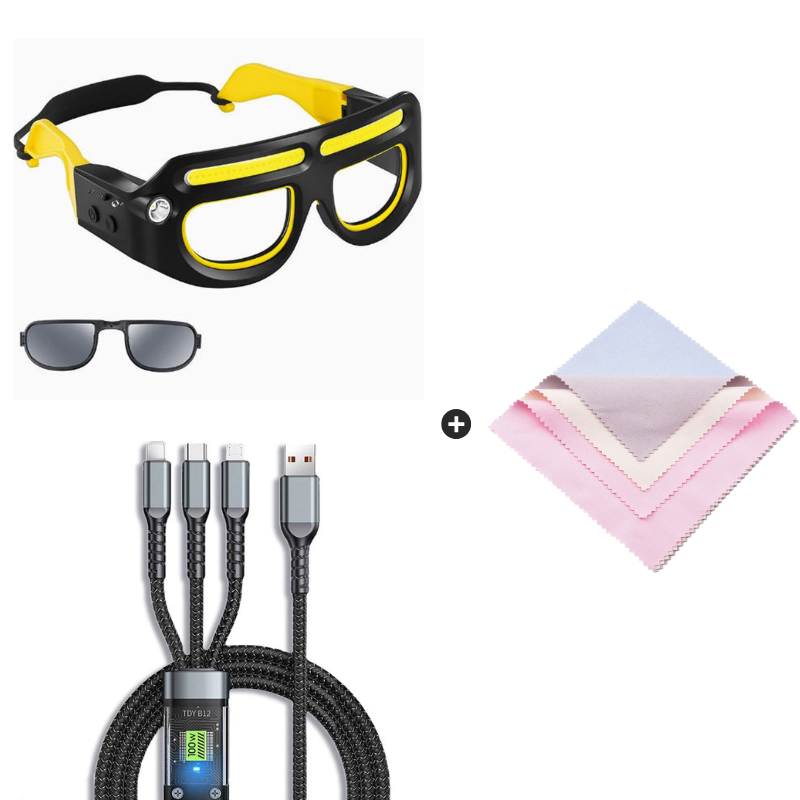 📢📢50 % DE RÉDUCTION !!✨Lampe frontale LED rechargeable pour lunettes