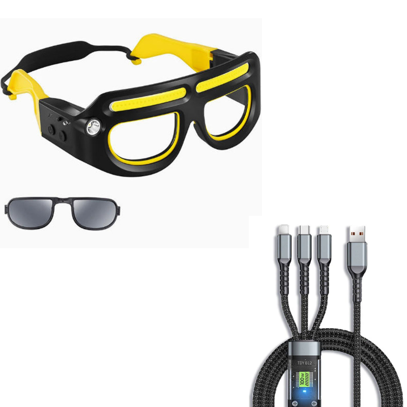 📢📢50 % DE RÉDUCTION !!✨Lampe frontale LED rechargeable pour lunettes