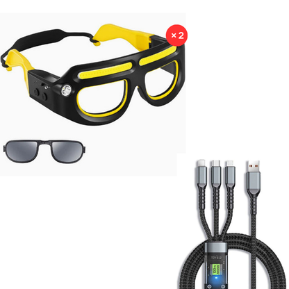 📢📢50 % DE RÉDUCTION !!✨Lampe frontale LED rechargeable pour lunettes