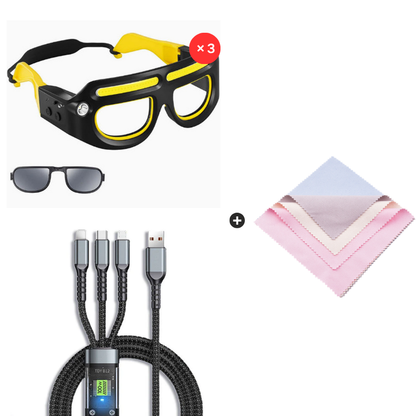 📢📢50 % DE RÉDUCTION !!✨Lampe frontale LED rechargeable pour lunettes