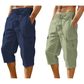 ⏰ -50% – Pour une durée limitée !👖Pantalon capri cargo en lin mélangé pour homme🌬️ Léger, respirant et conçu pour le confort