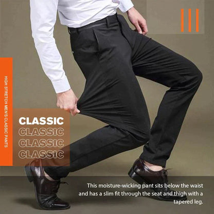 Pantalons classiques à taille haute pour homme
