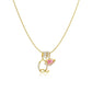 💖Dernier jour : 50 % de réduction ✨ Collier avec pendentif lettre de A à Z et trois breloques🎀