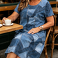 Robe décontractée pour femme à motif patchwork