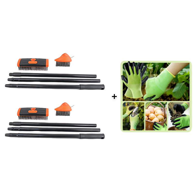 Ensemble 3 en 1 de brosses métalliques pour désherbage