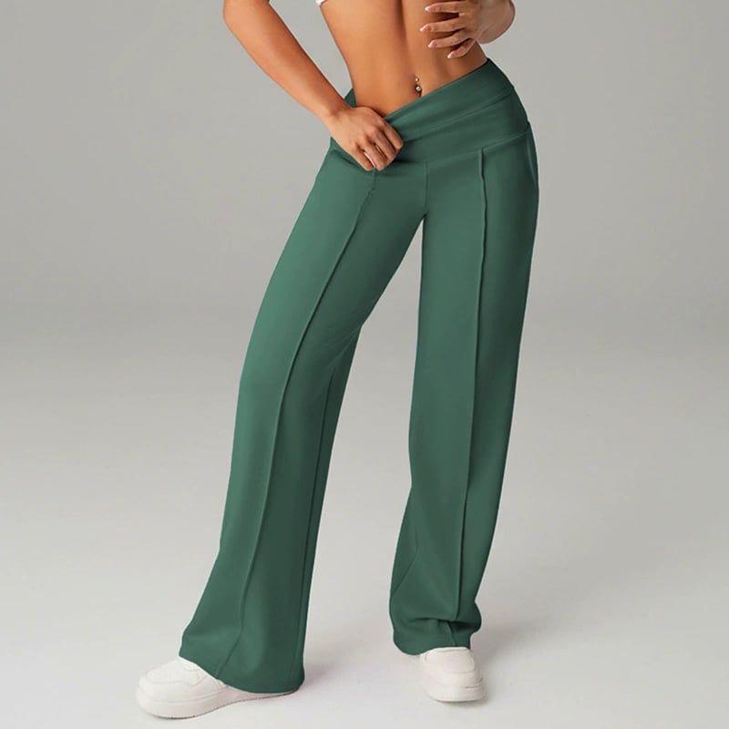 ⏰ 50% DE RÉDUCTION! 💫 Pantalon droit ample uni pour femme ❄️👖