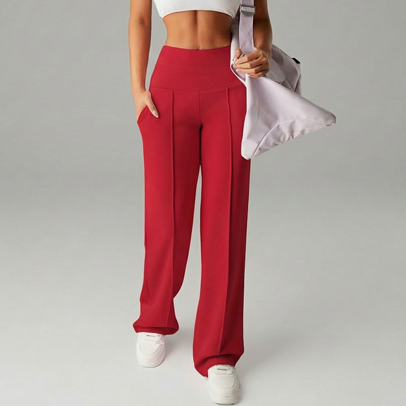 ⏰ 50% DE RÉDUCTION! 💫 Pantalon droit ample uni pour femme ❄️👖