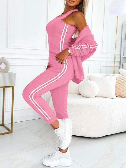 Ensemble trois pièces pour femme comprenant une veste et un pantalon de baseball