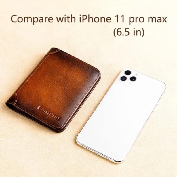 🔥 Nouveauté 2026 🔥 Portefeuille minimaliste en cuir avec protection RFID pour homme – Ultra-fin, véritable cuir de première qualité, design court pour un usage quotidien