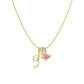 💖Dernier jour : 50 % de réduction ✨ Collier avec pendentif lettre de A à Z et trois breloques🎀