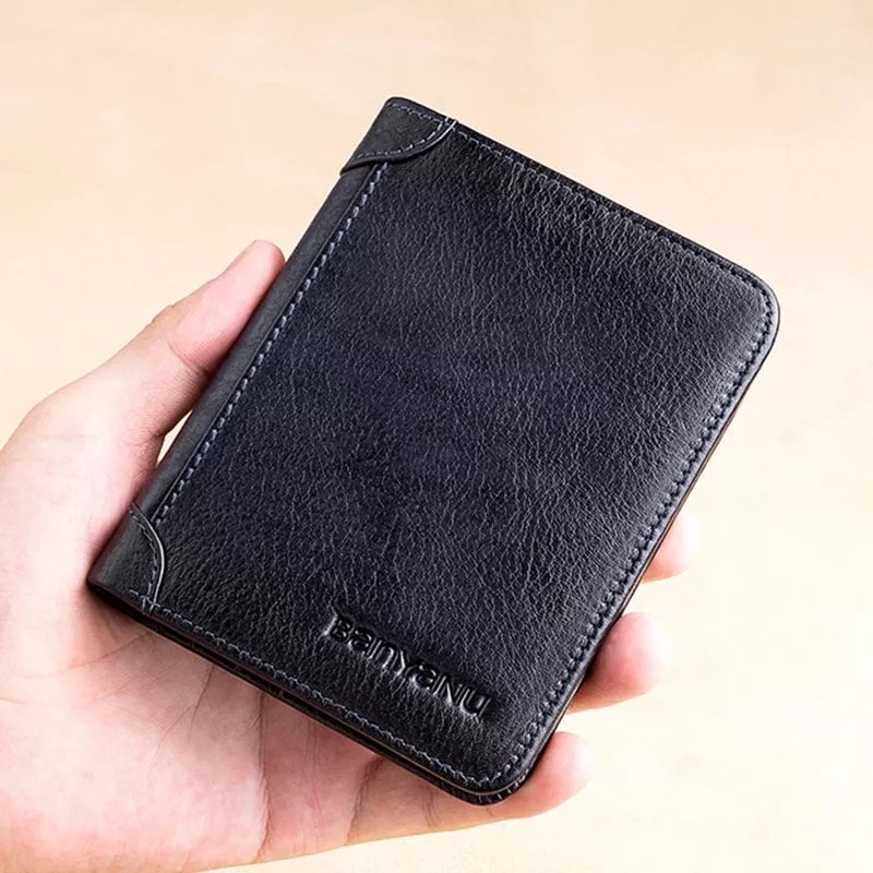 🔥 Nouveauté 2026 🔥 Portefeuille minimaliste en cuir avec protection RFID pour homme – Ultra-fin, véritable cuir de première qualité, design court pour un usage quotidien