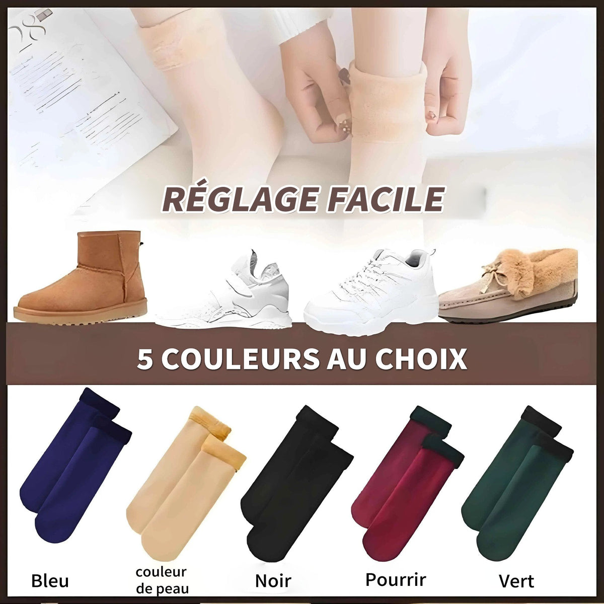 📢Dernier jour : 60 % de réduction🔥Chaussettes ultra douces et thermiques | Vos compagnons douillets pour l'hiver