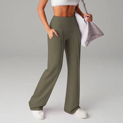 ⏰ 50% DE RÉDUCTION! 💫 Pantalon droit ample uni pour femme ❄️👖