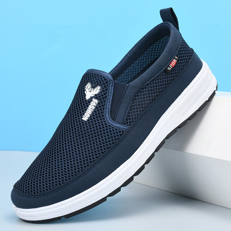 Mocassins antidérapants en tissu pour homme