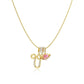 💖Dernier jour : 50 % de réduction ✨ Collier avec pendentif lettre de A à Z et trois breloques🎀