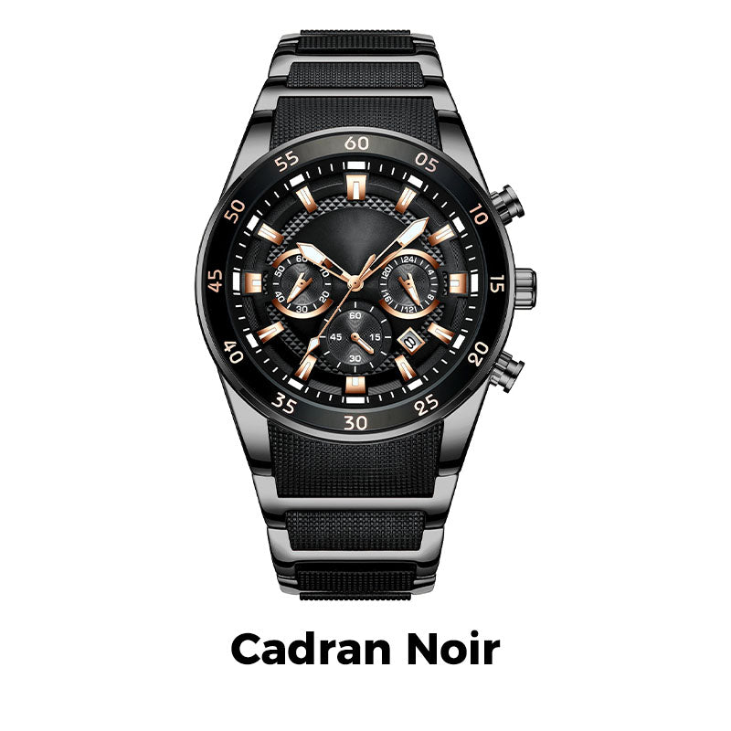 ⌚🔥Montre à Quartz Multifonctionnelle Imperméable pour Hommes【Une montre d'un excellent rapport qualité-prix】