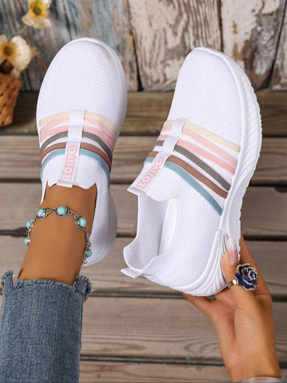 👟 🏃 Baskets slip-on respirantes en mesh pour femmes – Légères, confortables et parfaites au quotidien 🌸