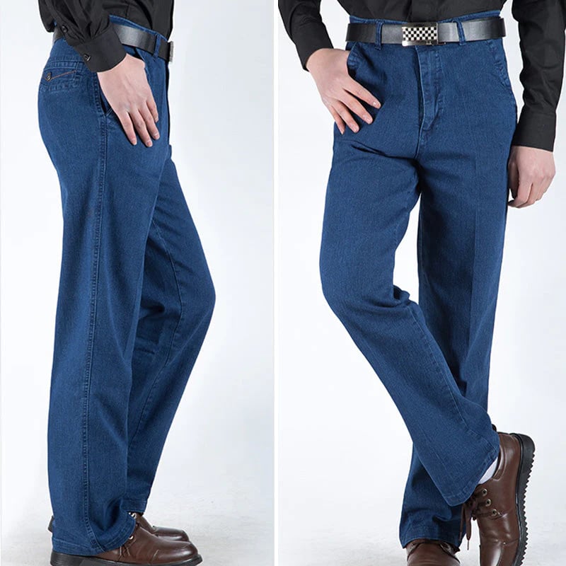 📢📢60 % de réduction !!! 🎅 Jeans taille haute à coupe droite pour hommes